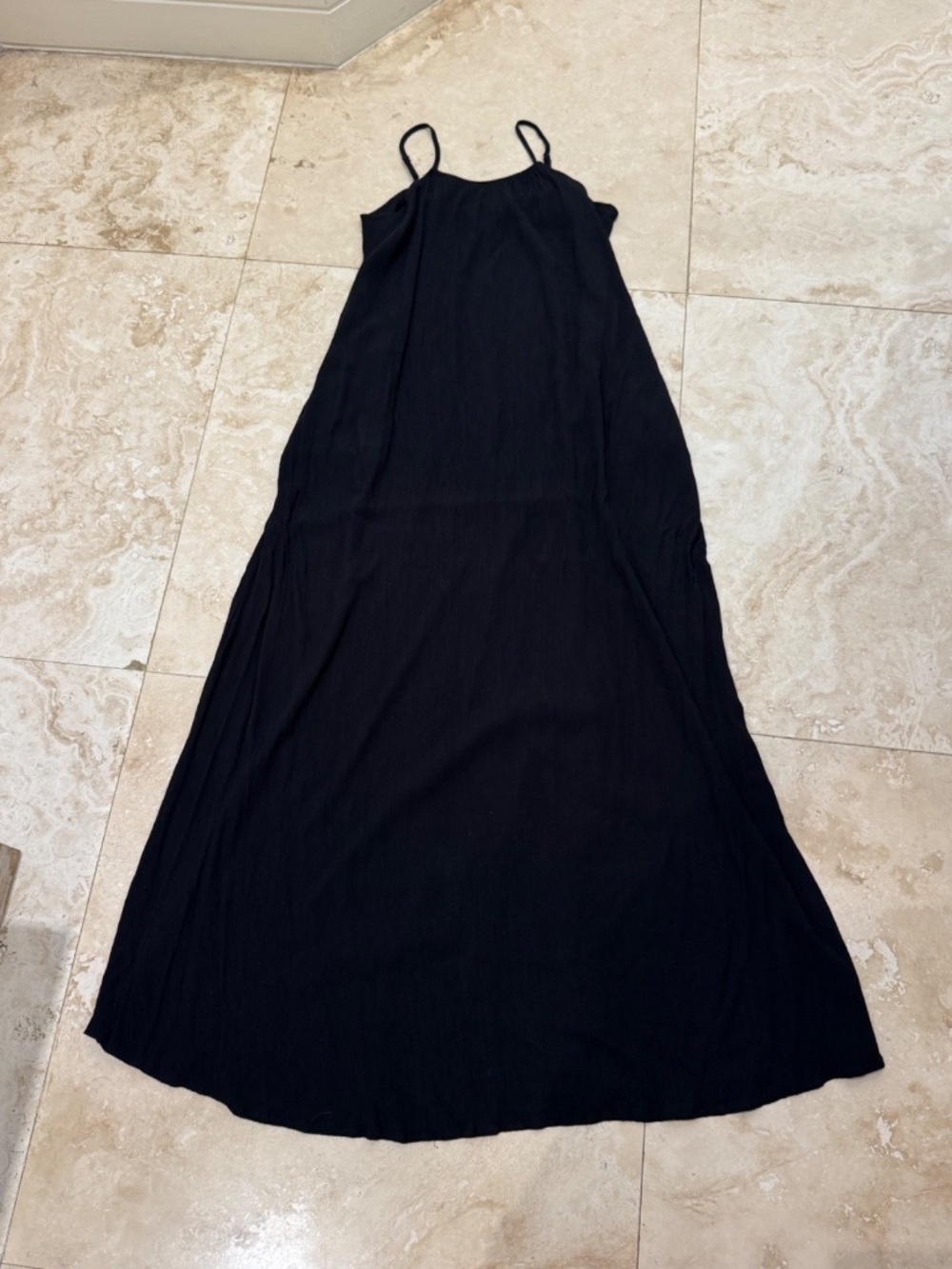 A New Day Womens Rayon Maxi Dress Pockets Sleeveless Sz. Lg Casual Beach- EUC